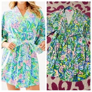 Lilly Pulitzer Elaine velour robe size l/xl
